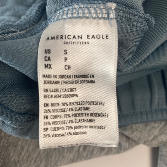 AE -Set of 3- 24/7 Sweat Shorts in Gray, Blue and Heather Cream size Small - Picture 12 of 16